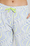 Zivame Optics Fun Knit Cotton Pyjama Set - Forever Blue — thumbnail 6
